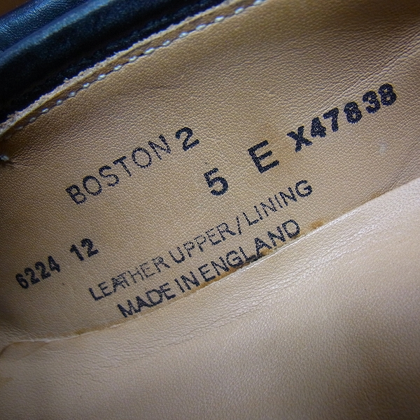 実際に弊社で買取させて頂いたCrockett&Jones/クロケット&ジョーンズ  ローファー スリッポン BOSTON2/ボストン 黒 5Eの画像 4枚目