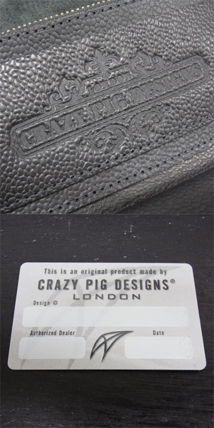実際に弊社で買取させて頂いたCRAZY PIG/クレイジーピッグ レザーウォレット/長財布w/スカルジップの画像 6枚目