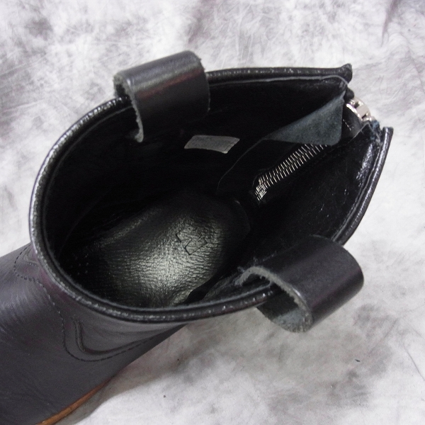 実際に弊社で買取させて頂いたM/エム leather back zip pecos boots ペコスブーツ/8の画像 4枚目