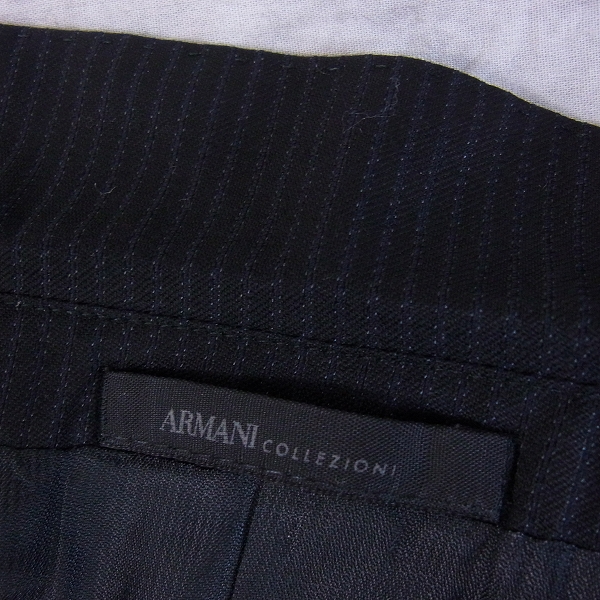 実際に弊社で買取させて頂いたARMANI COLLEZIONI/アルマーニ コレツィオーニ M LINE ストライプ セットアップスーツ 50の画像 5枚目