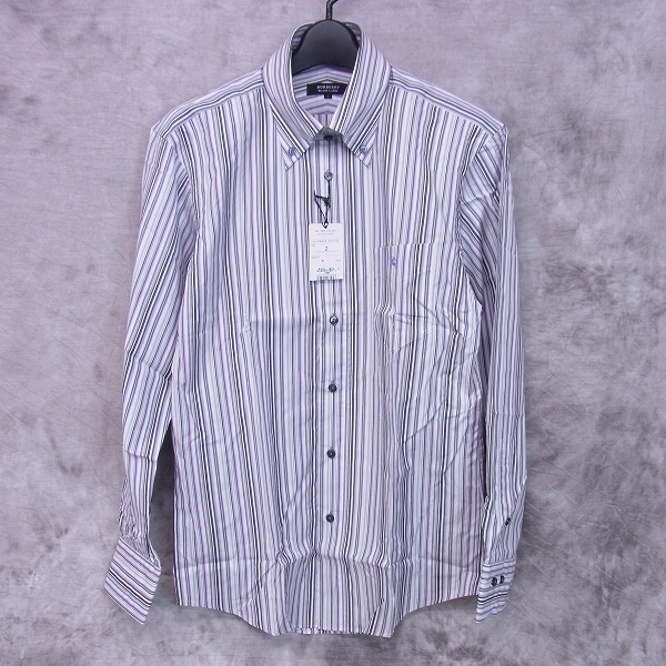 実際に弊社で買取させて頂いた【未使用品】BURBERRY BLACK LABEL/バーバリー ブラックレーベル ストライプ長袖シャツ/2