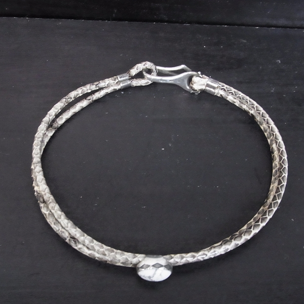 実際に弊社で買取させて頂いたCELT&COBRA/ケルト&コブラ パイソンレザーチョーカーネックレス Argent Gleamの画像 7枚目