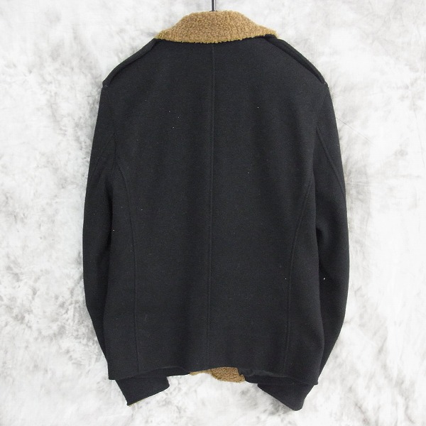 実際に弊社で買取させて頂いたWJK/ダブルジェイケイ ボア切替 メルトンライダースジャケット wl08/Mの画像 1枚目