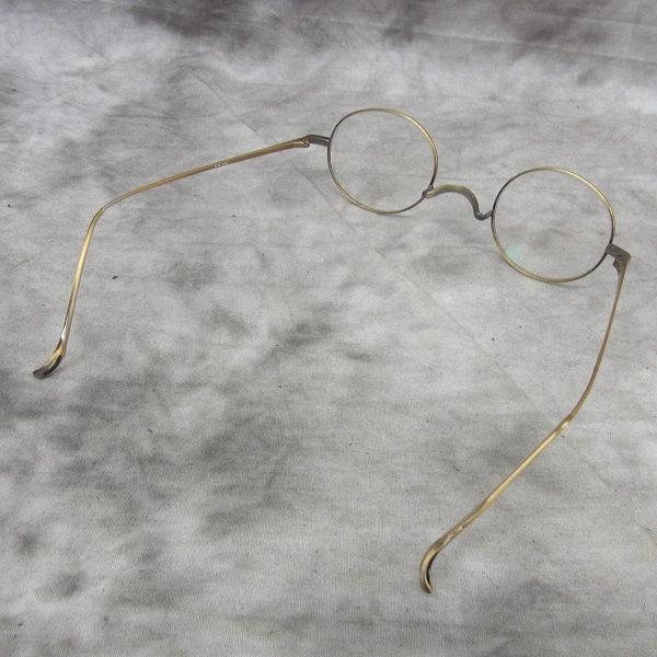 実際に弊社で買取させて頂いた金子眼鏡 井戸多美男作 ラウンド型金属フレーム/めがね アンティークゴールド T416 ATGの画像 1枚目