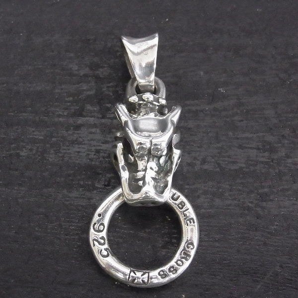 実際に弊社で買取させて頂いたTRAVIS WALKER/トラヴィスワーカー ガーゴイルwダブルクロスリングｗ/2ストーンアイズ ペンダントの画像 1枚目