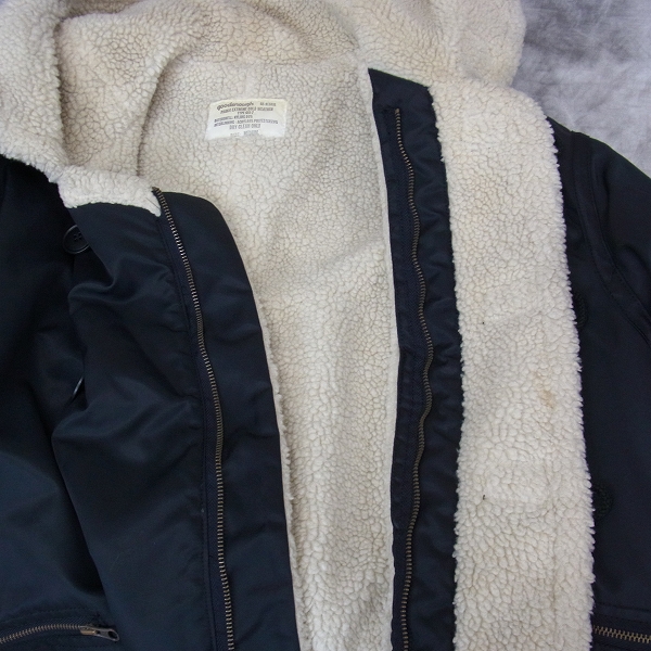 実際に弊社で買取させて頂いたGOODENOUGH/グッドイナフ GWB-7 ボアフライトジャケット フード付き セットアップ/Mの画像 4枚目