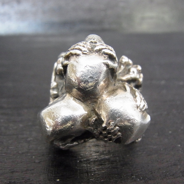 実際に弊社で買取させて頂いたCRAZY PIG/クレイジーピッグ スリーワイズスカルリング/14.5号の画像 1枚目