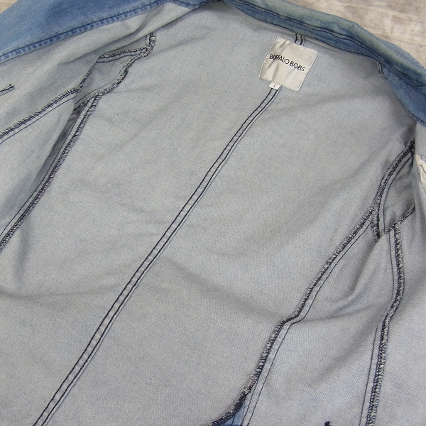 実際に弊社で買取させて頂いたBUFFALO BOBS/バッファローボブズ デニム ダブルジャケット/1の画像 7枚目