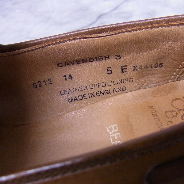 実際に弊社で買取させて頂いたCROCKETT&JONES/クロケットジョーンズ BEAMS F別注 CAVENDISH 3 LAST375/5Eの画像 5枚目