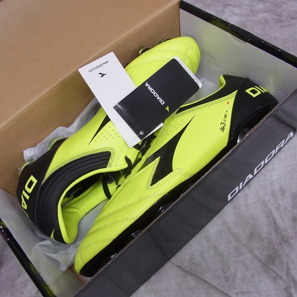 実際に弊社で買取させて頂いた【未使用】DIADORA/ディアドラ ITALICA3 K-PRO LPU J スパイク/ネオンイエロー×ブラック 161853/27.5の画像 6枚目