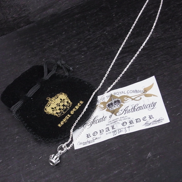 実際に弊社で買取させて頂いた[ギャラ付]ROYAL ORDER/ロイヤルオーダー タイニークラウンペンダントネックレス SV925の画像 7枚目