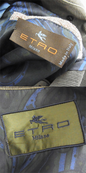 実際に弊社で買取させて頂いたETRO/エトロ コーデュロイトレンチコート/Mの画像 2枚目