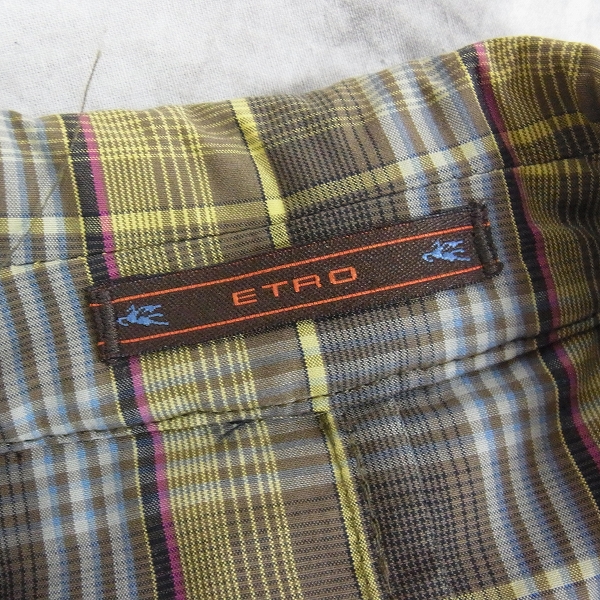 実際に弊社で買取させて頂いたETRO/エトロ チェック柄テーラードジャケット/46の画像 2枚目