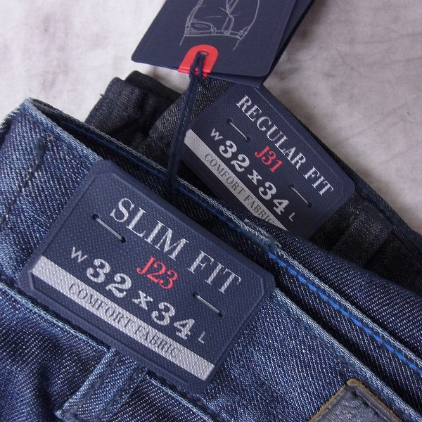 実際に弊社で買取させて頂いた【未使用】ARMANI JEANS/アルマーニジーンズ J31/j23 レギュラー/スリムフィット デニム W32 2点セットの画像 5枚目