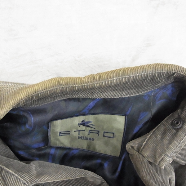 実際に弊社で買取させて頂いたETRO/エトロ コーデュロイトレンチコート/Mの画像 5枚目