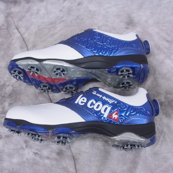 実際に弊社で買取させて頂いたLe coq sportif/ルコック ゴルフシューズ ダイヤルタイプ QQ0592/25.5の画像 2枚目