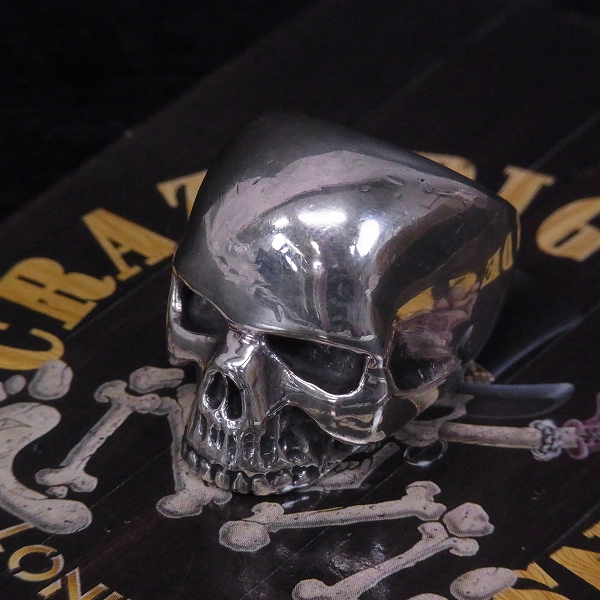 実際に弊社で買取させて頂いた【365個限定・ギャラ・シリアルナンバー入り】CRAZY PIG/クレイジーピッグ スカル リング 15号