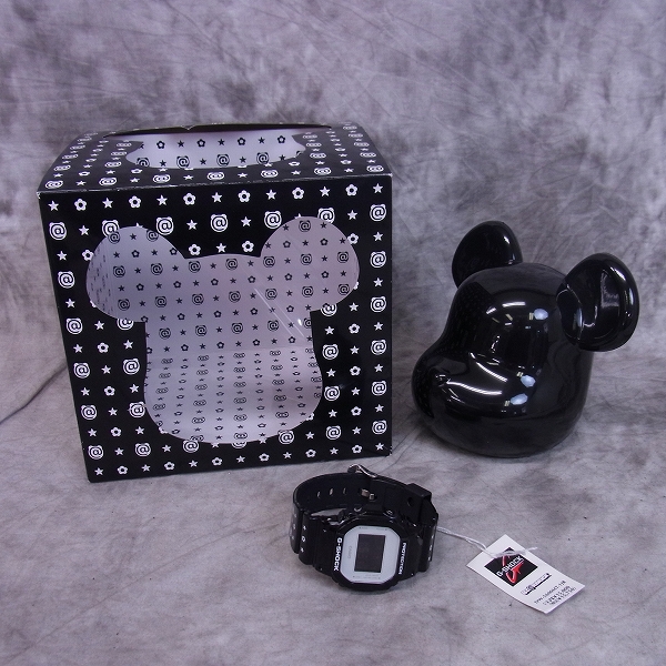 実際に弊社で買取させて頂いたG-SHOCK×MEDICOM TOY BE@RBRICK/ベアブリック コラボレーションモデル 腕時計 DW-5600MT-1JRの画像 8枚目