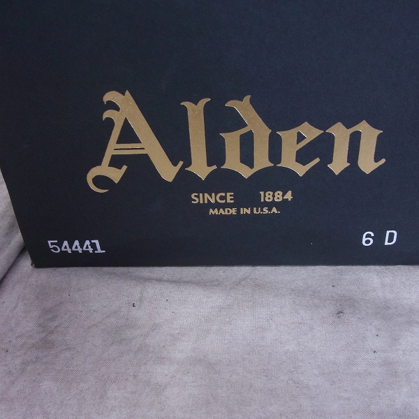 実際に弊社で買取させて頂いたALDEN/オールデン 54441 Vチップ ネバダカーフ ブラウン系 6Dの画像 8枚目