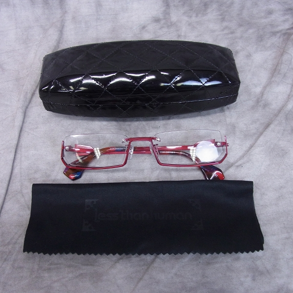 実際に弊社で買取させて頂いたｌess than human/レスザンヒューマン 乱 メガネフレーム 1180-240108-tの画像 9枚目