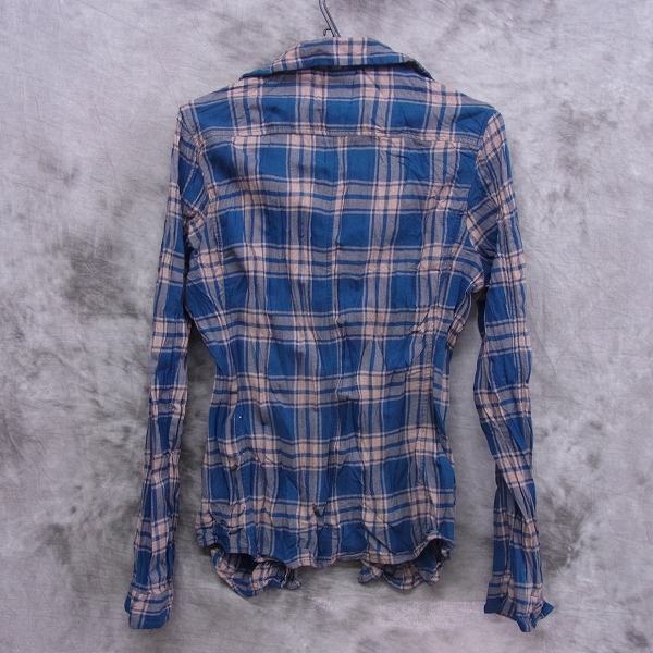 実際に弊社で買取させて頂いたjunhashimoto/ジュンハシモト CHECK HOOK SHIRT/シワ加工 チェック ホックシャツ 1150150140/3の画像 1枚目