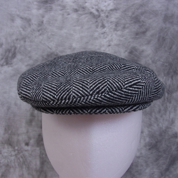 実際に弊社で買取させて頂いた【未使用】Borsalino/ボルサリーノ ウール ハンチング/キャスケット 60/L ブラック/ホワイトの画像 1枚目