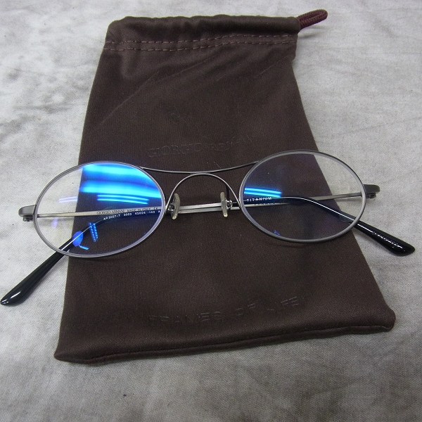 実際に弊社で買取させて頂いたGIORGIO ARMANI/ジョルジオアルマーニ オーバル 眼鏡/メガネフレーム AR5027T 3003の画像 9枚目