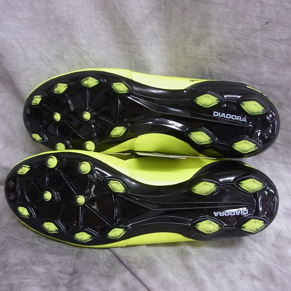 実際に弊社で買取させて頂いた【未使用】DIADORA/ディアドラ ITALICA3 K-PRO LPU J スパイク/ネオンイエロー×ブラック 161853/27.5の画像 2枚目
