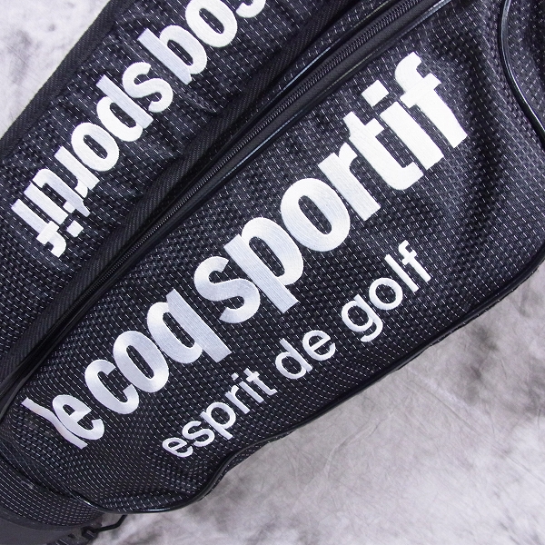 実際に弊社で買取させて頂いた★le coq sportif/ルコック スタンドキャディバッグ QQ1180 ブラックの画像 3枚目