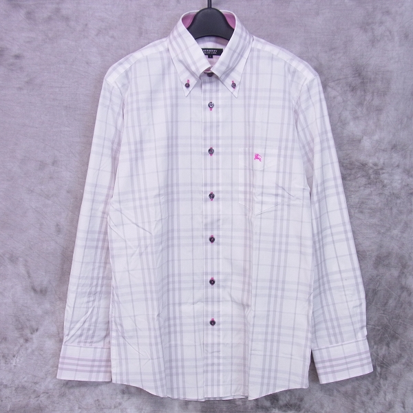 実際に弊社で買取させて頂いたBURBERRY BLACK LABEL/バーバリー ブラックレーベル チェック長袖シャツ/2