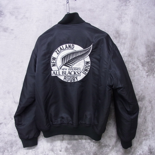 実際に弊社で買取させて頂いたCANTERBURY/カンタベリー ALL BLACKS ラグビー ニュージーランド代表 ボンバージャケット/XLの画像 1枚目