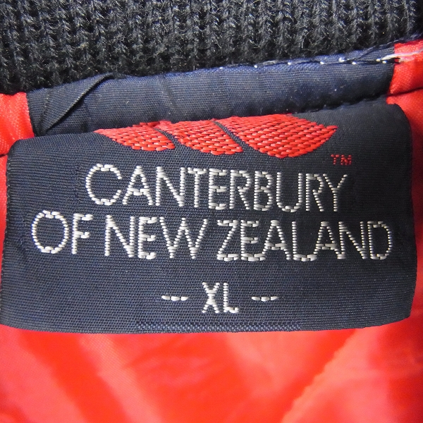 実際に弊社で買取させて頂いたCANTERBURY/カンタベリー ALL BLACKS ラグビー ニュージーランド代表 ボンバージャケット/XLの画像 3枚目