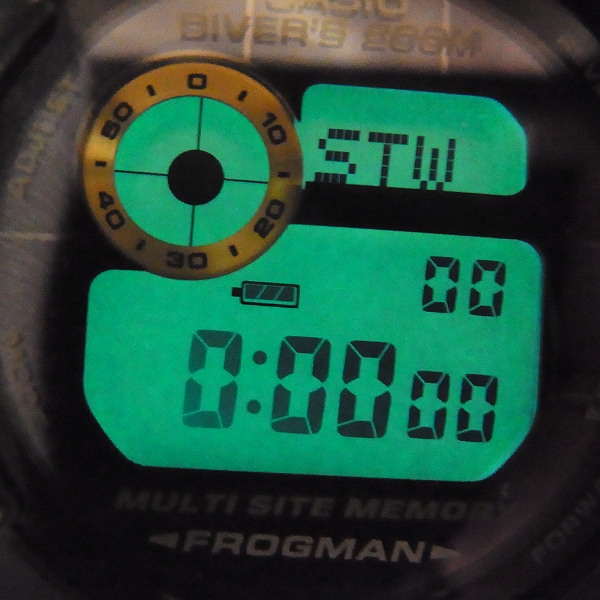 実際に弊社で買取させて頂いたG-SHOCK/Gショック 25周年記念 フロッグマン ドーンブラック GW-225A-1JFの画像 6枚目