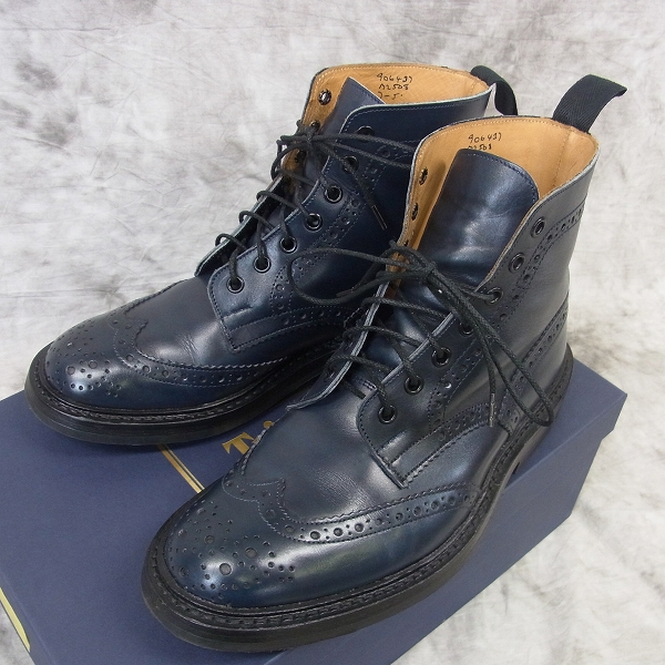 実際に弊社で買取させて頂いたTrickers/トリッカーズ MALTON カントリーブーツ ダイナイトソール ネイビー M2508/UK7