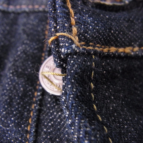 実際に弊社で買取させて頂いたSUGAR CANE/シュガーケーン USA製 1966モデル セルビッチ ストレートデニム ｗ34の画像 5枚目