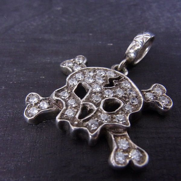 実際に弊社で買取させて頂いたLoree Rodkin/ローリーロドキン フラットパヴェ スカルペンダント