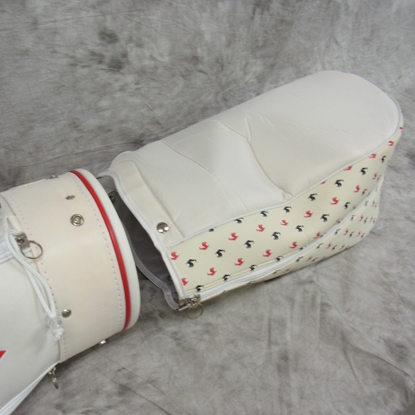 実際に弊社で買取させて頂いた★Le coq sportif/ルコック レディース キャディバッグ QQL1054 ホワイトの画像 4枚目