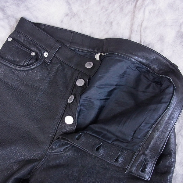 実際に弊社で買取させて頂いたGOODENOUGH/グッドイナフ レザーパンツ/W33の画像 2枚目