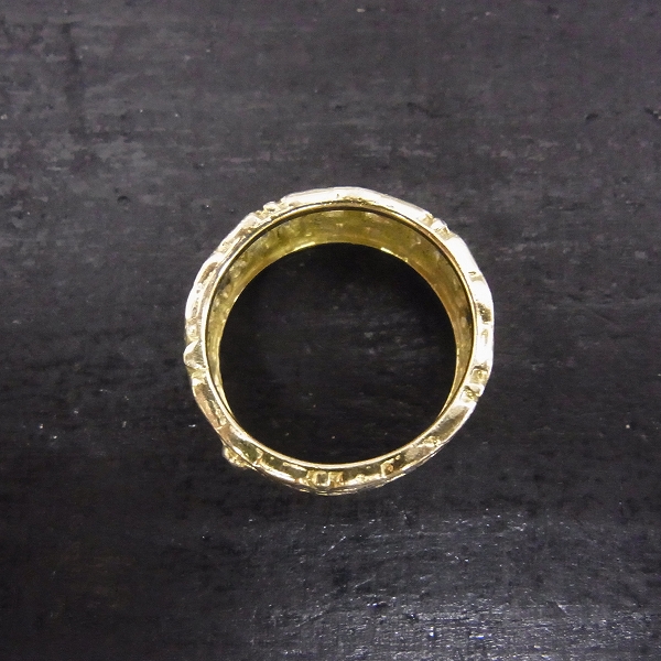 実際に弊社で買取させて頂いたLoree Rodkin/ローリーロドキン 18KYG 8mmワイドメディエヴァルバンドリングwダイヤモンド 15号の画像 3枚目