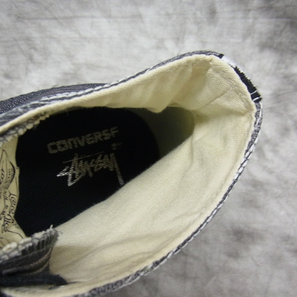 実際に弊社で買取させて頂いたCONVERSE×STUSSY/コンバース×ステューシー 35周年コラボ チャックテイラー オールスター70/150794C/29.0の画像 4枚目