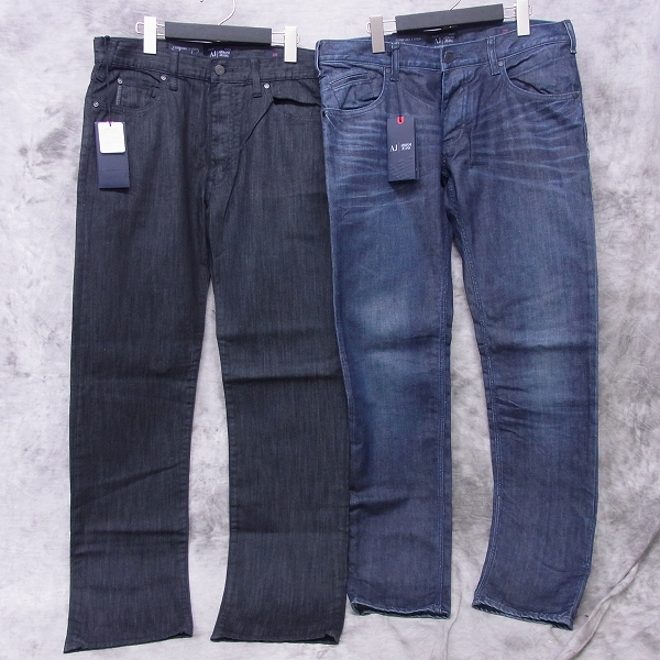 実際に弊社で買取させて頂いた【未使用】ARMANI JEANS/アルマーニジーンズ J31/j23 レギュラー/スリムフィット デニム W32 2点セットの画像 1枚目