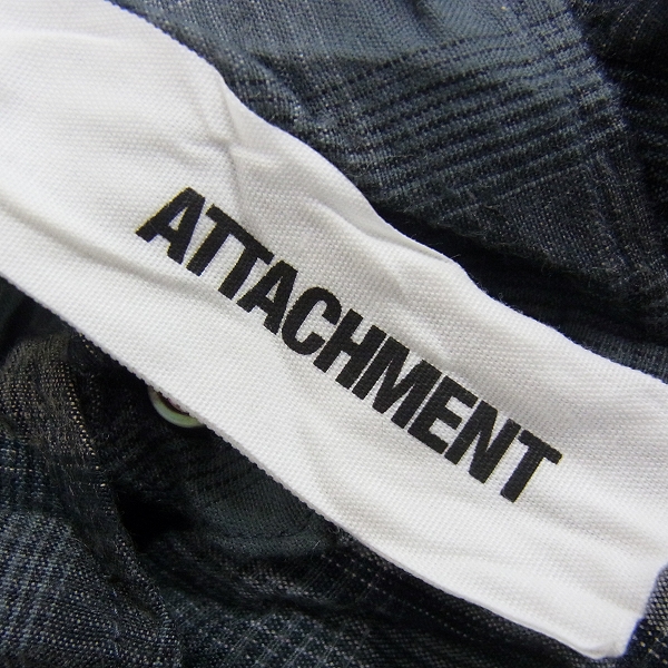 実際に弊社で買取させて頂いたATTACHMENT/アタッチメント クラッシュビエラ ロングシャツ グレー/2の画像 2枚目