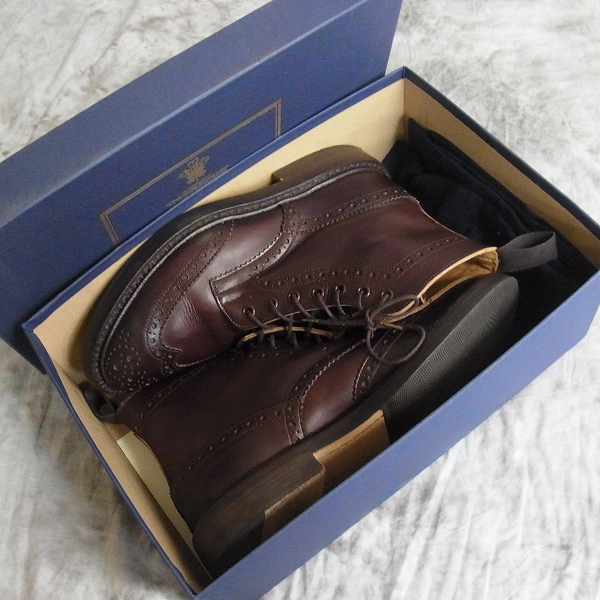 実際に弊社で買取させて頂いたTricker's/Trickers/トリッカーズ MALTON カントリーブーツ バーガンディー M2508/UK7の画像 8枚目