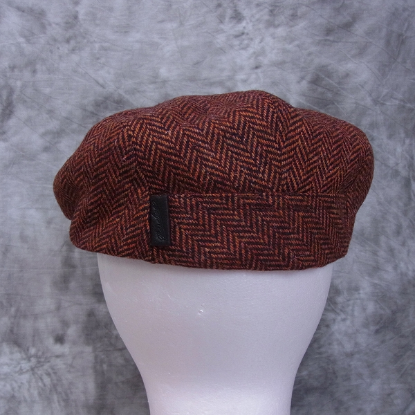 実際に弊社で買取させて頂いた【未使用】Borsalino/ボルサリーノ ウール ハンチング/キャスケット 60/L レッド系の画像 3枚目