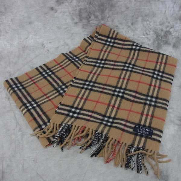 実際に弊社で買取させて頂いたBURBERRY LONDON/バーバリーロンドン ラムウール チェック柄 マフラー