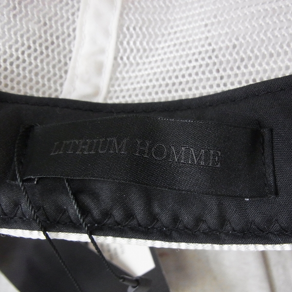実際に弊社で買取させて頂いた LITHIUM HOMME/リチウムオム RIRI CAP/メッシュキャップ ホワイトの画像 5枚目