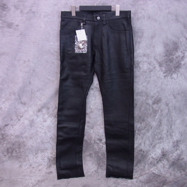 実際に弊社で買取させて頂いた【未使用】uniform experiment/ユニフォームエクスペリメント JAMES GROSE LEATHER SLIM FIT PANT UE-167001/30