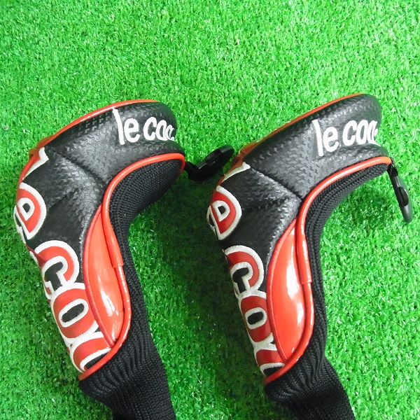 実際に弊社で買取させて頂いたLe coq sportif/ルコック ヘッドカバー2点セット QQ4308 ユーティリティ用 ブラックの画像 4枚目