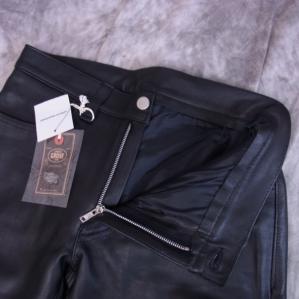 実際に弊社で買取させて頂いた【未使用】uniform experiment/ユニフォームエクスペリメント JAMES GROSE LEATHER SLIM FIT PANT UE-167001/30の画像 2枚目