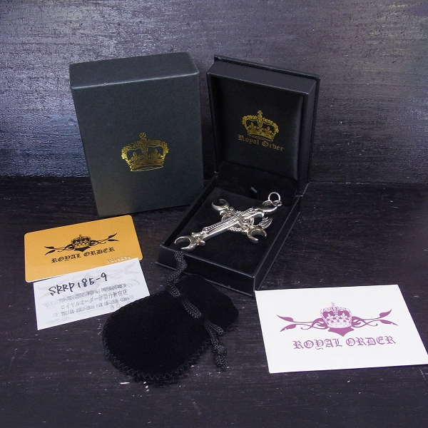 実際に弊社で買取させて頂いた【ギャラ付】ROYAL ORDER/ロイヤルオーダー ROCK'N ROYAL/ロックンロイヤル CHEROKEE MOON CROSSw/BATペンダント SRRP185-9の画像 7枚目